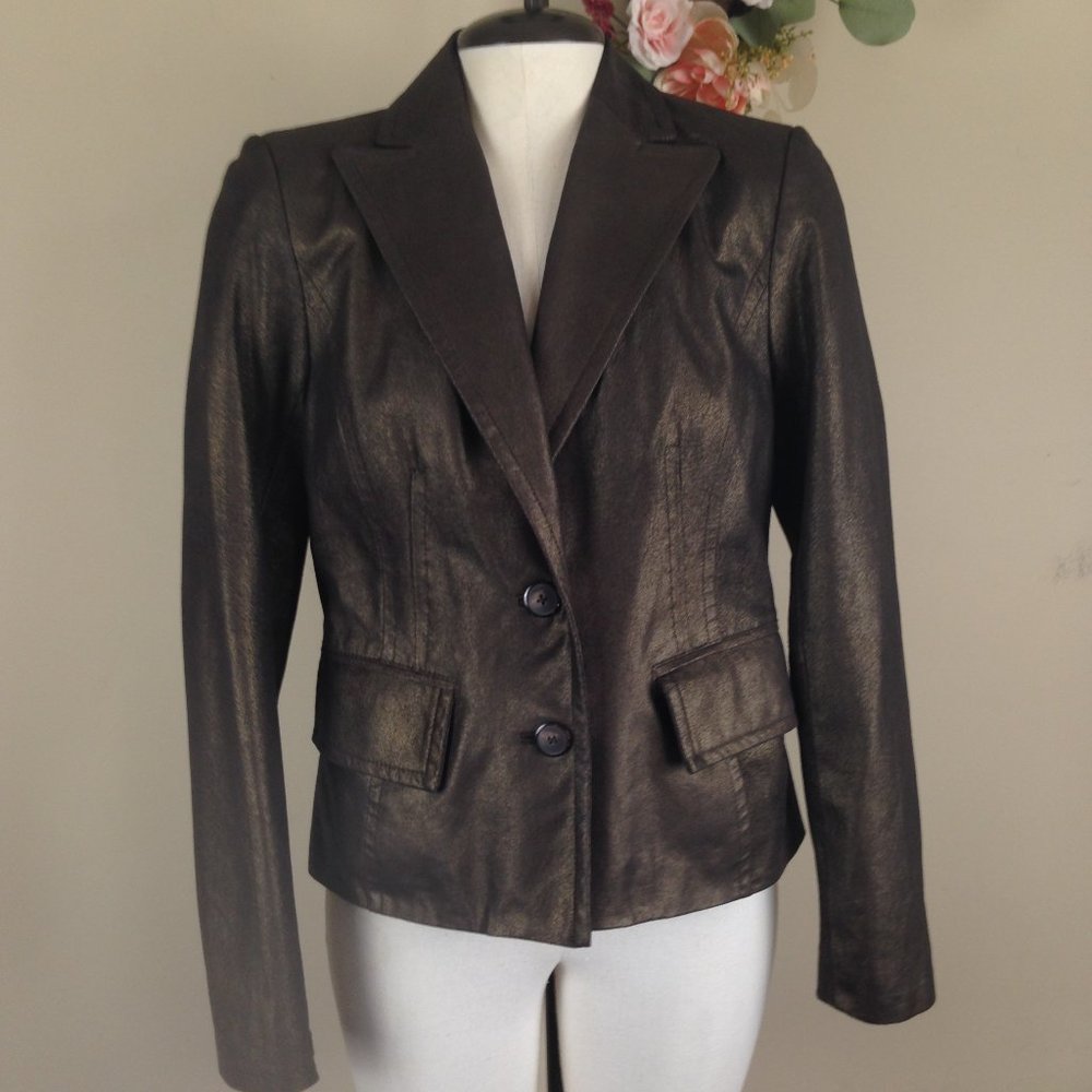 Alfani Leather Bronce Blazer/Jacket